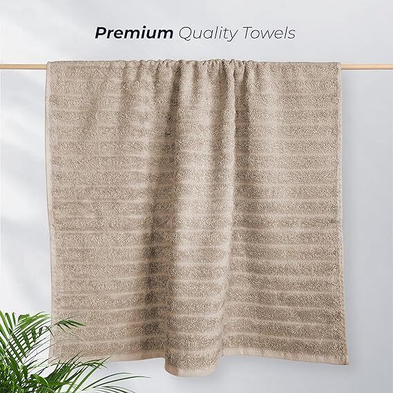 Pack of 2 Jumbo Ribbed Bath Sheet Bathroom Large Bath Towel Highly Absorbent Quick Dry Super Soft 100% Cotton Extra Large Bath Sheets