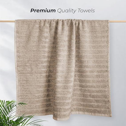Pack of 2 Jumbo Ribbed Bath Sheet Bathroom Large Bath Towel Highly Absorbent Quick Dry Super Soft 100% Cotton Extra Large Bath Sheets