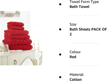 Luxury ZERO TWIST 100% Egyptian Cotton Super Soft 600 GSM Towels Hand Bath Towels Set