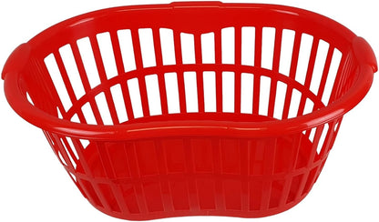 34L Hipster Plastic Laundry Basket with Handles Large Storage Hamper for Washing Clothes Fruits Vegitable Nursery & Home Storage Organisation MADE IN U.K.