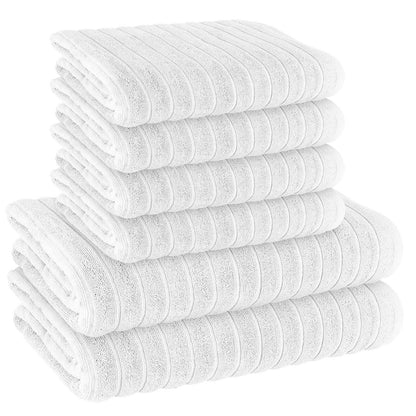 Hydro Cotton 6pcs Towels Bale Set 600 GSM Pure Ring Spun Cotton Super Soft Highly Absorbent and Quick Dry Hand and Bath Towels Sets