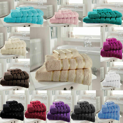 Kensington Stripe Egyptian Cotton Towels Bath Sheets Soft Absorbent
