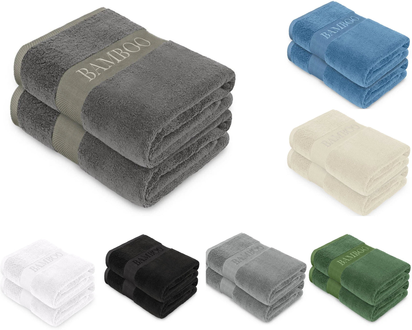 Luxury Bamboo Towels Soft Hand Towel Water Absorbent Bath Towel or Bath Sheets