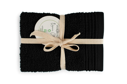 Sage Green Face Cloth pack of 6 100% Pure Organic Cotton gift ribboned