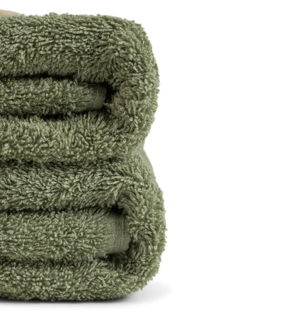 Sage Green 100% Pure Organic Cotton Hand Towel folded 630 GSM