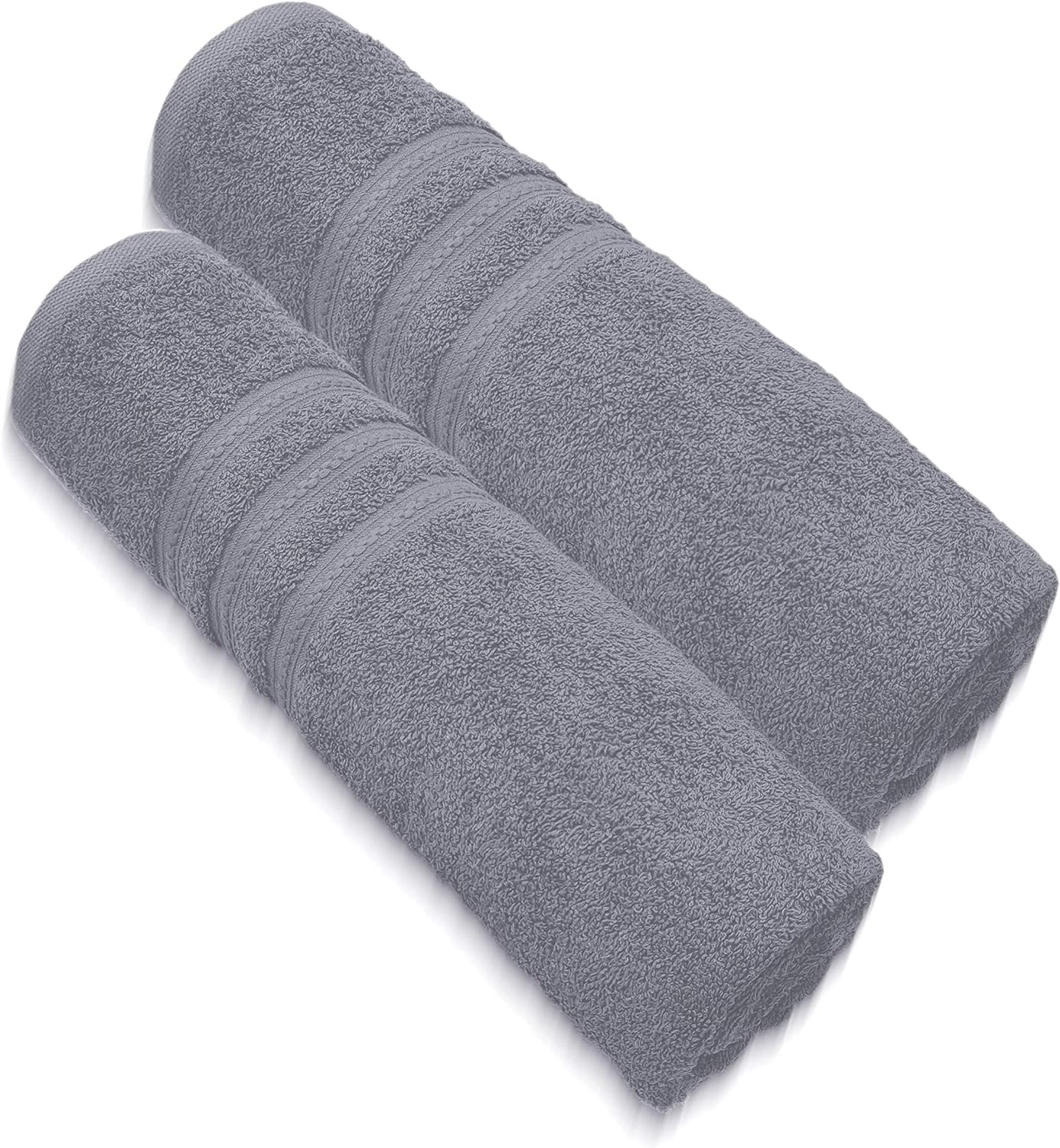 Pack of 2 Extra Large Jumbo Bath Sheets - Beach Towels 100% Cotton  Huge Size (85 x 200 cm)