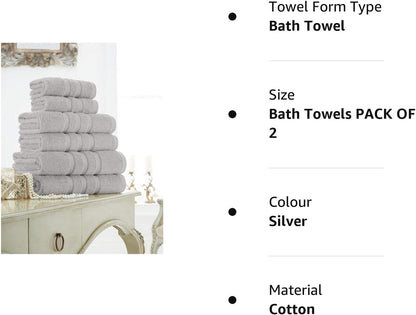 Luxury ZERO TWIST 100% Egyptian Cotton Super Soft 600 GSM Towels Hand Bath Towels Set