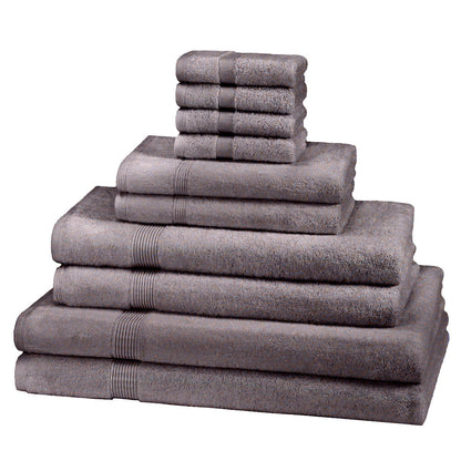 10 Piece 600GSM Cotton Towel Bale Set - Silver