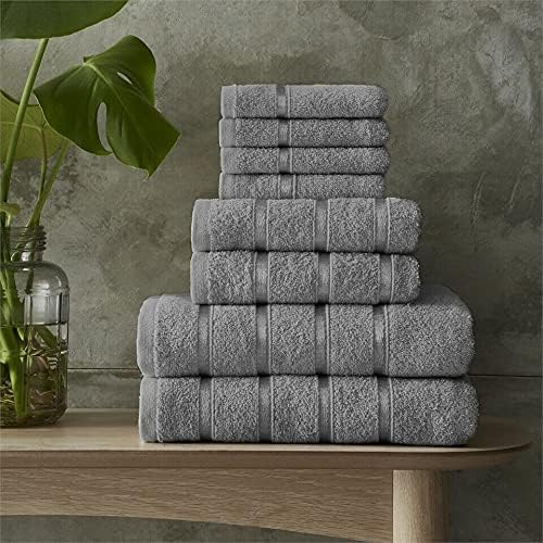 Egyptian Cotton Bath Towels Super Absorbent Quick Dry Extra Soft Hand & Face Towels 8 pcs Bale Set