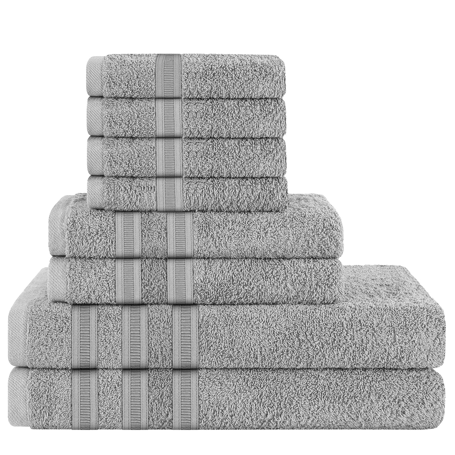 8 Piece Towels Bale Set 100% Cotton 600 GSM Ritz Highly Absorbent & Quick Dry Super Soft Bathroom Towel Sets