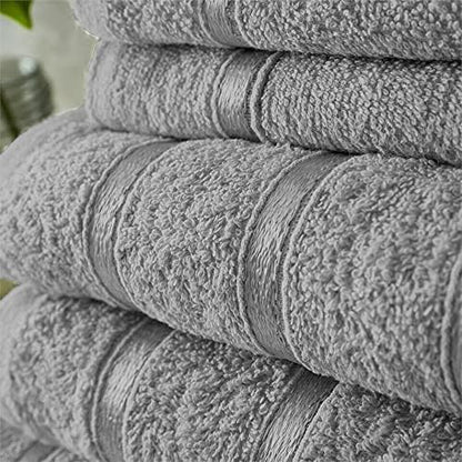 Egyptian Cotton Bath Towels Super Absorbent Quick Dry Extra Soft Hand & Face Towels 8 pcs Bale Set