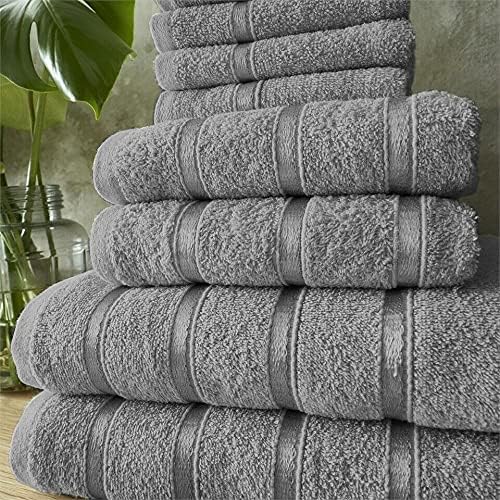 Egyptian Cotton Bath Towels Super Absorbent Quick Dry Extra Soft Hand & Face Towels 8 pcs Bale Set