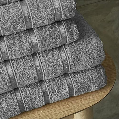 Egyptian Cotton Bath Towels Super Absorbent Quick Dry Extra Soft Hand & Face Towels 8 pcs Bale Set