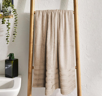 Ritz Collection 2 Pack Jumbo Bath Sheet Viscose Stripe Towels Range Highly Absorbent and Super Soft Extra Large Bathsheets Towel Sets