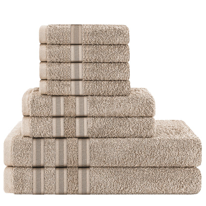 8 Piece Towels Bale Set 100% Cotton 600 GSM Ritz Highly Absorbent & Quick Dry Super Soft Bathroom Towel Sets