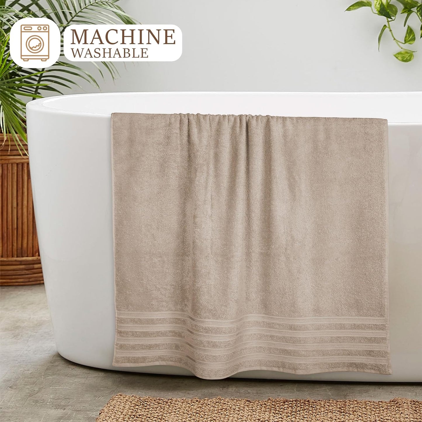 Ritz Collection 2 Pack Jumbo Bath Sheet Viscose Stripe Towels Range Highly Absorbent and Super Soft Extra Large Bathsheets Towel Sets