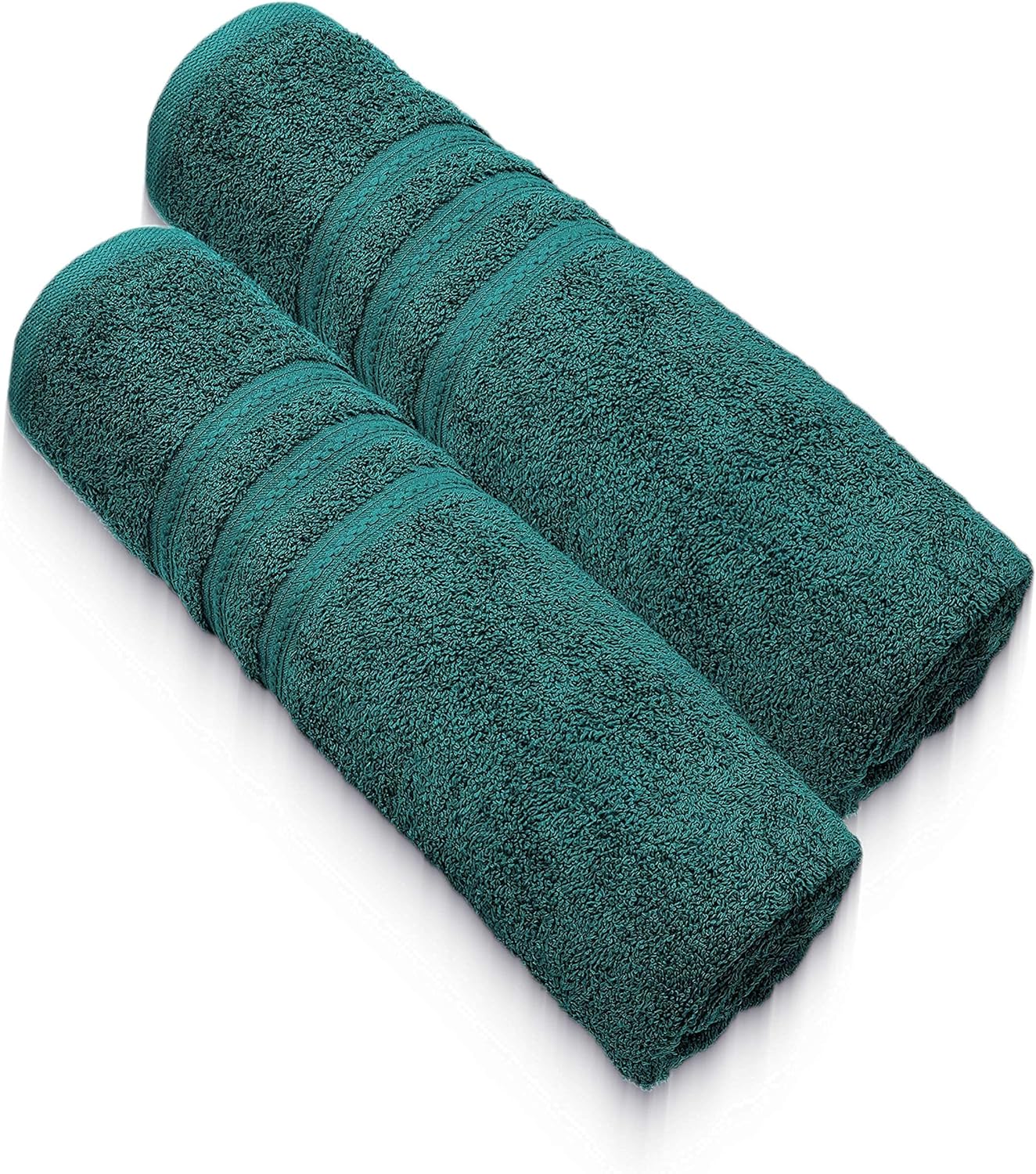 Pack of 2 Extra Large Jumbo Bath Sheets - Beach Towels 100% Cotton  Huge Size (85 x 200 cm)