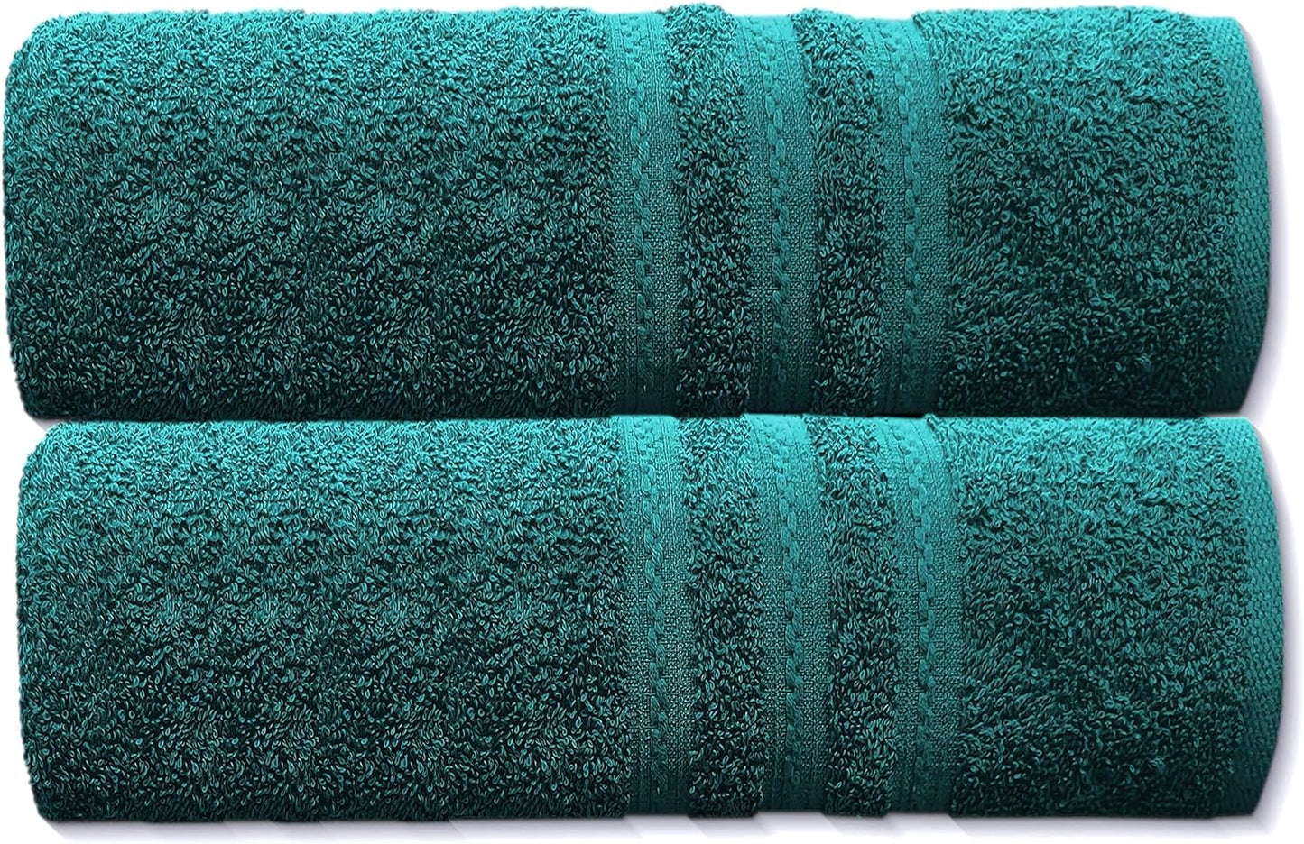 Pack of 2 Extra Large Jumbo Bath Sheets - Beach Towels 100% Cotton  Huge Size (85 x 200 cm)