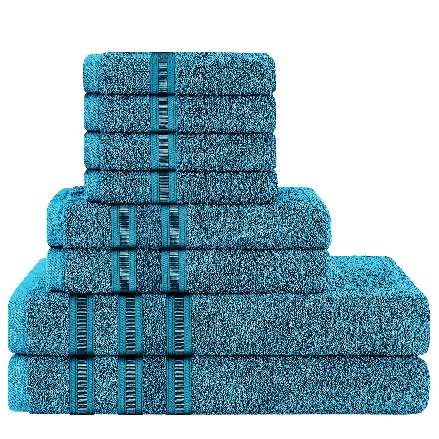 8 Piece Towels Bale Set 100% Cotton 600 GSM Ritz Highly Absorbent & Quick Dry Super Soft Bathroom Towel Sets