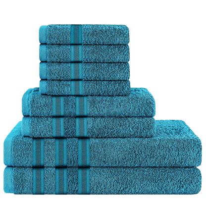 8 Piece Towels Bale Set 100% Cotton 600 GSM Ritz Highly Absorbent & Quick Dry Super Soft Bathroom Towel Sets