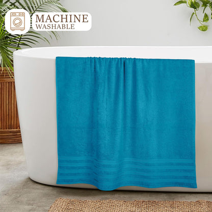 Ritz Collection 2 Pack Jumbo Bath Sheet Viscose Stripe Towels Range Highly Absorbent and Super Soft Extra Large Bathsheets Towel Sets