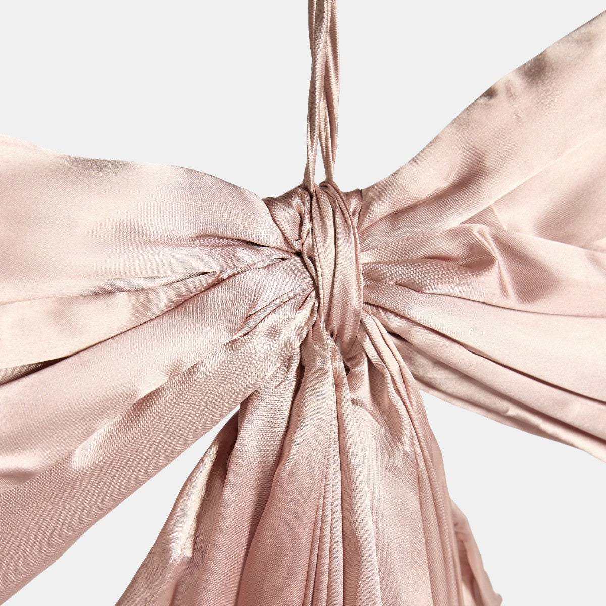 Cream oversized bow as tree topper - Nordic Christmas styling