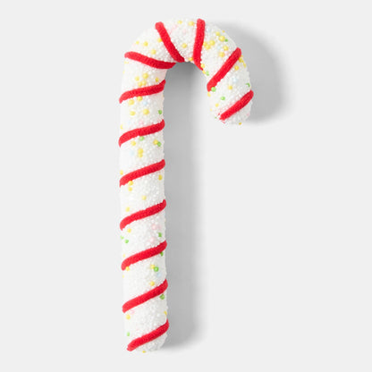 Set of 4 red candy canes - foam Christmas tree decorations