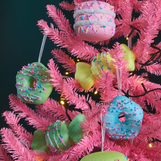12 pack sweet treat Christmas decorations multi colour - candy theme ornaments