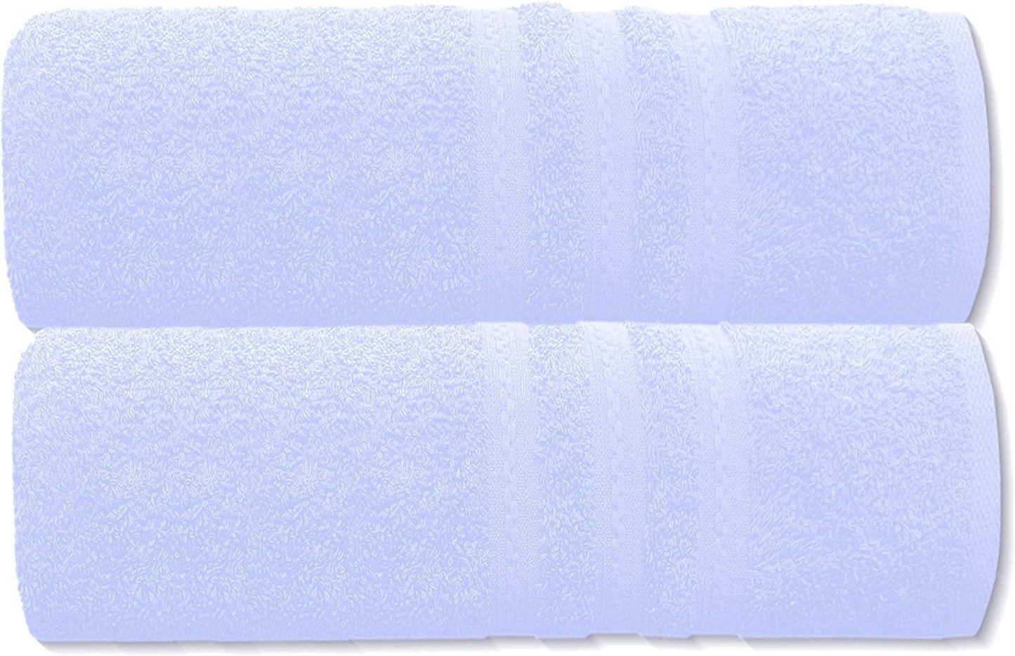 Pack of 2 Extra Large Jumbo Bath Sheets - Beach Towels 100% Cotton  Huge Size (85 x 200 cm)