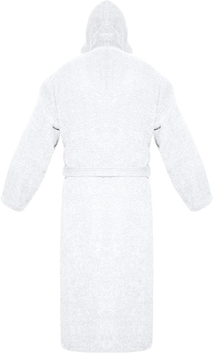 Mens Womens Hooded Bathrobe 100% Soft Cotton Terry Towelling Dressing Gown House Coat