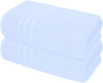 Pack of 2 Extra Large Jumbo Bath Sheets - Beach Towels 100% Cotton  Huge Size (85 x 200 cm)
