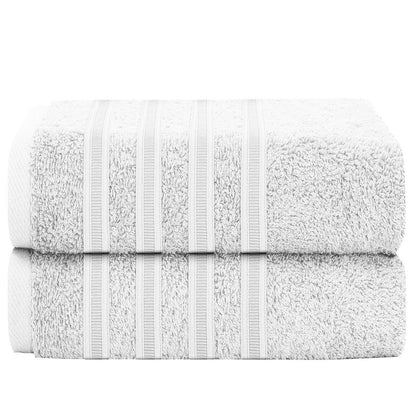 Ritz Collection 2 Pack Jumbo Bath Sheet Viscose Stripe Towels Range Highly Absorbent and Super Soft Extra Large Bathsheets Towel Sets