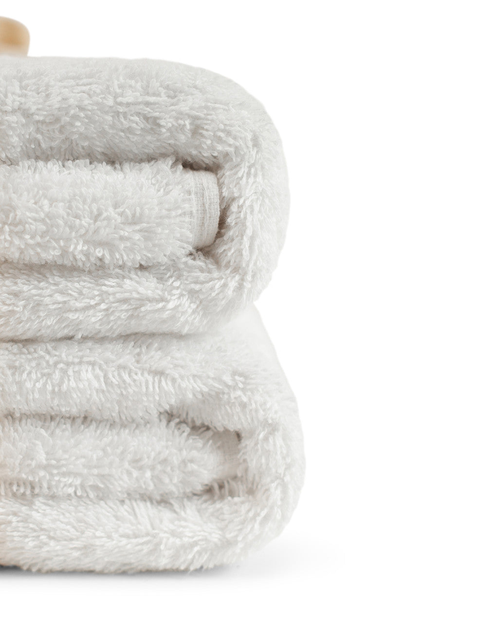 White 100% Pure Organic Cotton Hand Towel folded 630 GSM