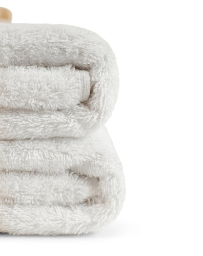 White 100% Pure Organic Cotton Hand Towel folded 630 GSM