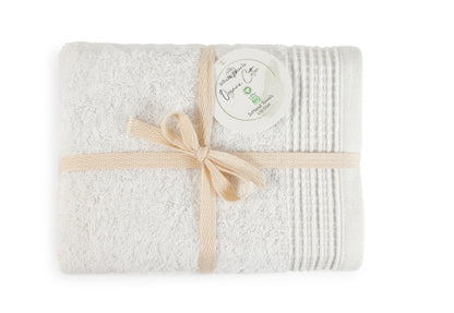 White 100% Pure Organic Cotton Hand Towel pack of 2 630 GSM