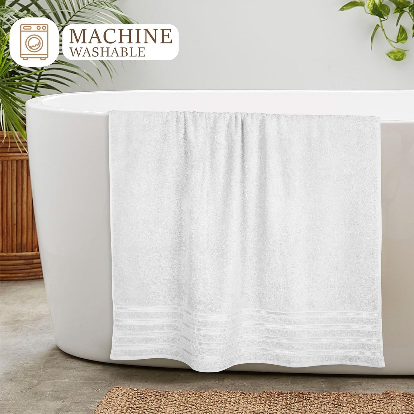 Ritz Collection 2 Pack Jumbo Bath Sheet Viscose Stripe Towels Range Highly Absorbent and Super Soft Extra Large Bathsheets Towel Sets