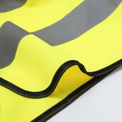 Zipped High Visibility Hi Viz Vest Waistcoat high vis Safety hi vis vest For Men's and Women's Lightweight and Comfortable Safety Vests, Standard Size Reflective Safety Vest(XXS-XXL)