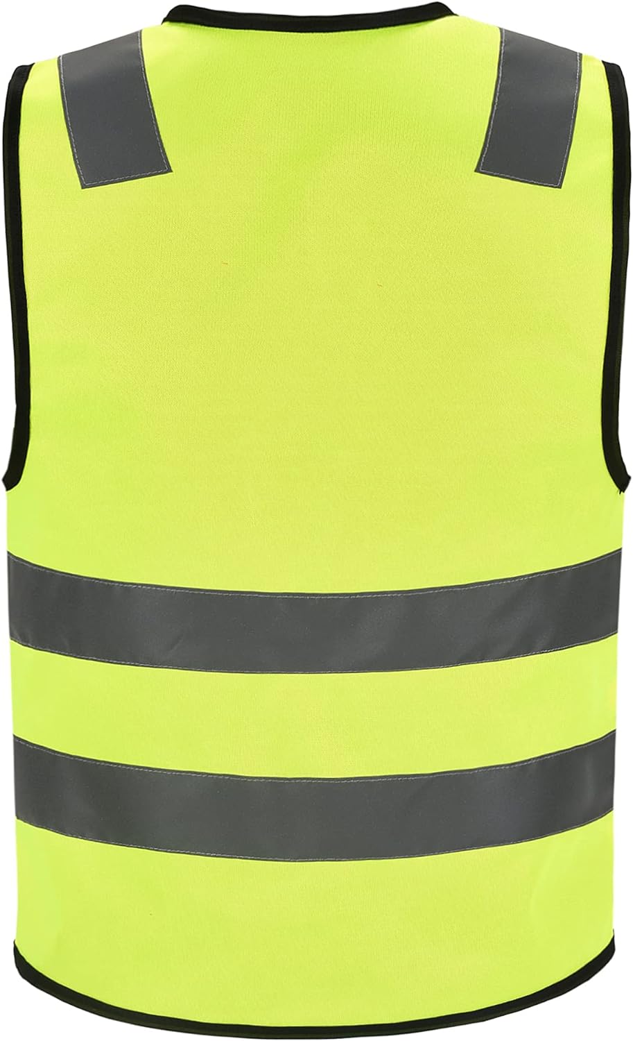 Zipped High Visibility Hi Viz Vest Waistcoat high vis Safety hi vis vest For Men's and Women's Lightweight and Comfortable Safety Vests, Standard Size Reflective Safety Vest(XXS-XXL)